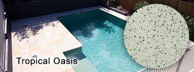 Tropical Oasis Glass Pebble Photo Gallery