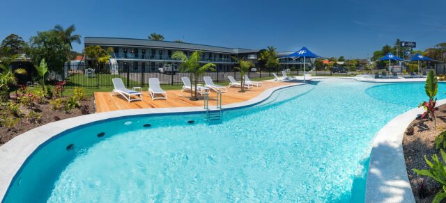 Photo of swimming pool. Pool built by Atlas Pools, Coffs Harbour